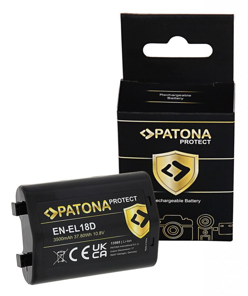 PATONA PROTECT BATTERY F. NIKON Z9 D6 ENEL18D WITH HIGH QUALITY LG CELLS