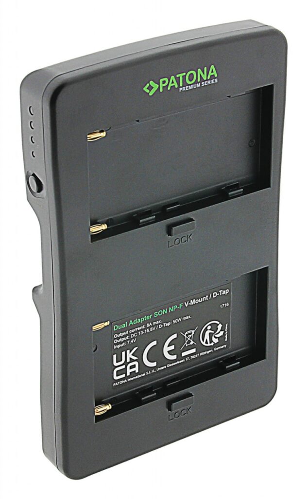 PATONA PREMIUM VMOUNT ADAPTER FOR 2X SONY NPF BATTERIES TO VMOUNT CONNECTOR