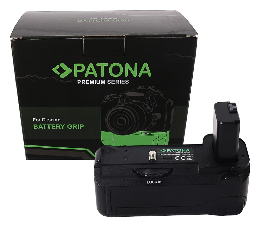 PATONA PREMIUM BATTERY GRIP SONY VGA6300 A6000 A6300 A6500 X NPFW50 INCL. IR WIRELESS CONTROL
