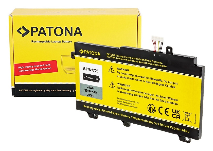 PATONA BATTERIA PER ASUS FX504 SERIE FX505 SERIE B31N1726 B31BN91