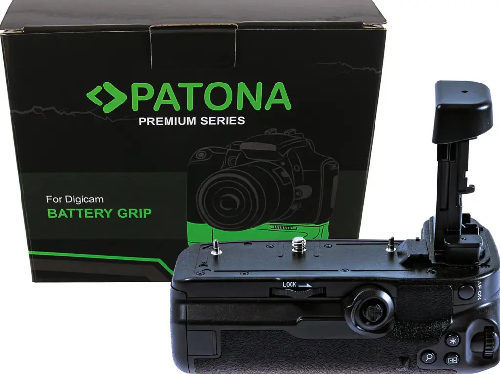 Impugnatura Premium BGR10 per Canon EOSR 5 per 2 batterie LPE6NH LPE6N o LPE6 incluso telecomando battery grip