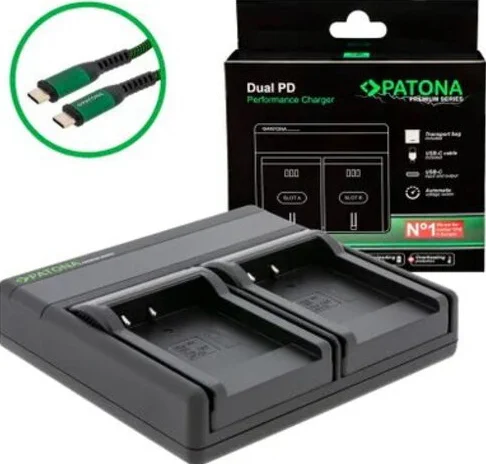 Carica Batterie Premium Dual PD Performance per SONY NPBN1 USB Ingresso/Uscita