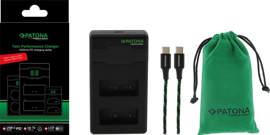 Caricabatteria Premium Twin Performance PD per Fuji NPW126