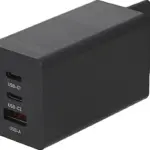 Alimentatore Premium GaN PD65W nero 2xUSBC 1xUSBA PD3.0 QC3.0 Nero