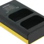 Carica Batterie Dual LCD USB per Olympus OM1 BLX1