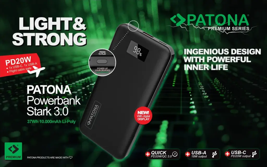 Premium Powerbank Stark 3.0 PD20W 10.000mAh