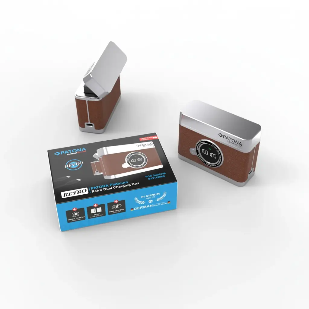 PATONA PLATINUM RETRO DUAL CHARGING CASE USBC FOR PANASONIC DMWBLK22