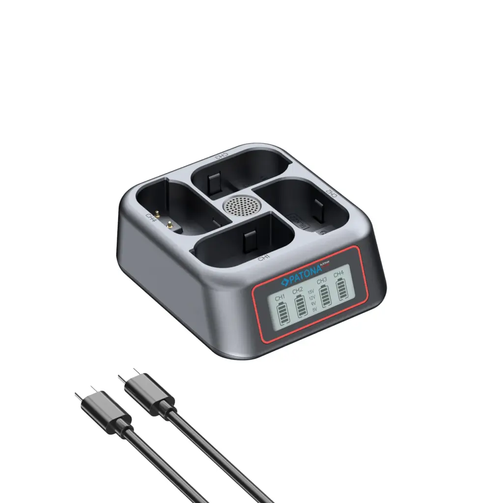 PATONA PLATINUM USBC PD QC 4PORT FAST CHARGER FOR PANASONIC DMWBLK22