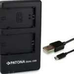 Doppio Caricabatterie USB per Sony NPFZ100