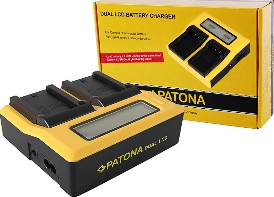 Caricabatteria doppio con LCD per Sony NPFZ100