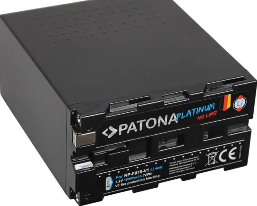 NPF970 Platinum 10000mAh con celle Tesla resistente al calore