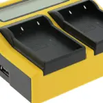Caricabatterie dual LCD per Olympus BLX1