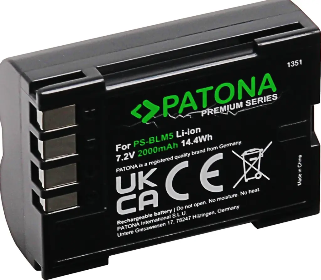 1351 Batteria per fotocamera/videocamera Ioni di Litio 2000 mAh