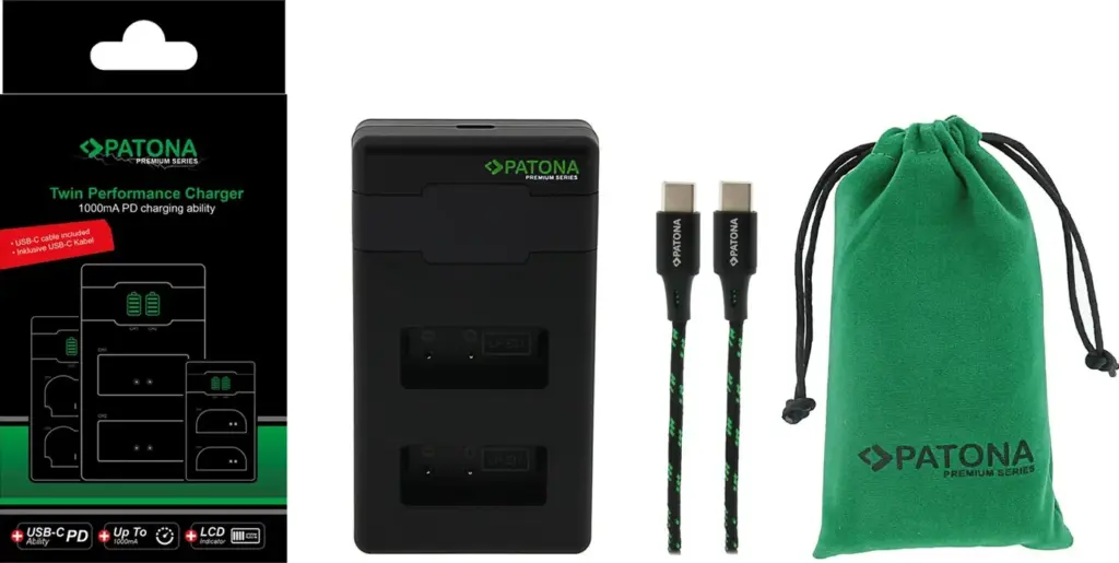 Caricabatteria Premium Twin Performance PD per Canon LPE17