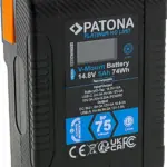 Batteria Platinum VMount BP75W PD65 74Wh USBC USBA 2xDTap DCout