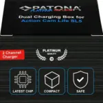 Caricabatteria doppio per Action Cam Life SL5