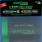 PREMIUM USBC 2X LR20 MONO D BATTERIES LITHIUM 6000MWH 1.5V RECHARGEABLE WITH 1 TO 2 USBC CH