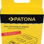 Carica Batterie Dual LCD USB per Olympus OM1 BLX1