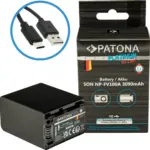 Batteria Platinum con Input USBC per Sony NPFV100