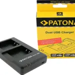 Caricabatterie doppio per Ricoh DB120 GR IV incl. cavo USBC