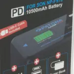 Platinum per Sony NPF970 10500mAh PD45W 1xUSBC 1xUSBA inclusa custodia