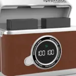 Doppio Caricabatteria rapido con display LED Platinum Retro per Fujifilm NPW235 con cavo USBC