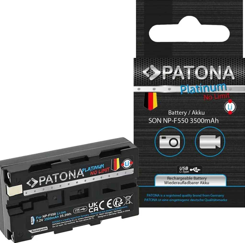 NPF550 Platinum 7.2 V 4400 mAh con porta USBC