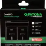Carica Batterie Premium Dual PD Performance per Sony BPU60 USB Ingresso/Uscita