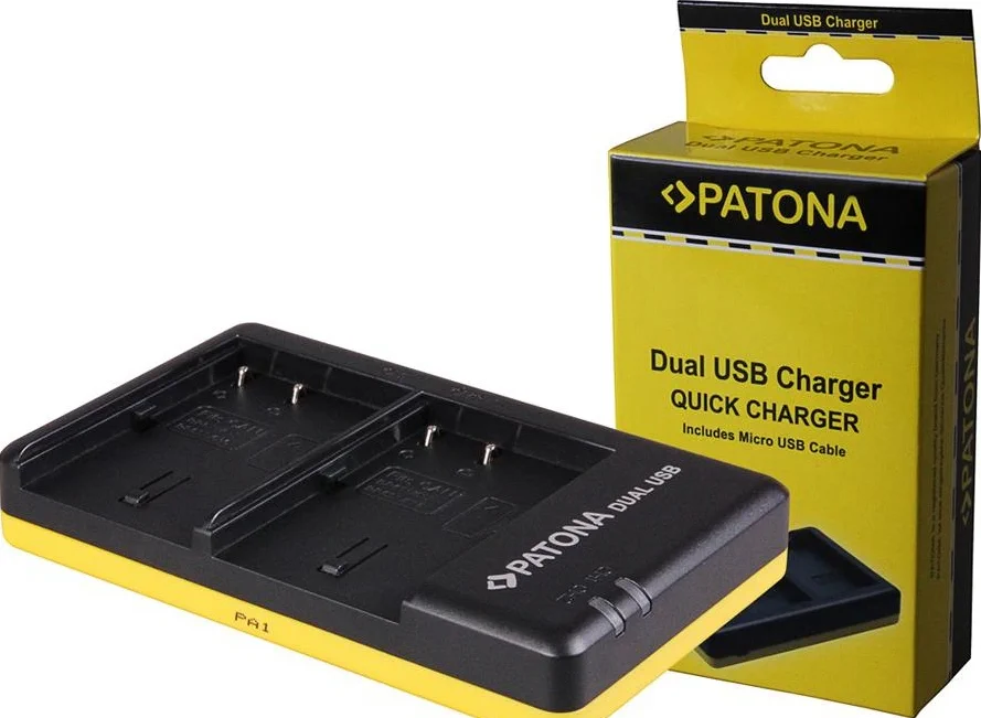Caricabatterie DUAL USB per Canon Powershot