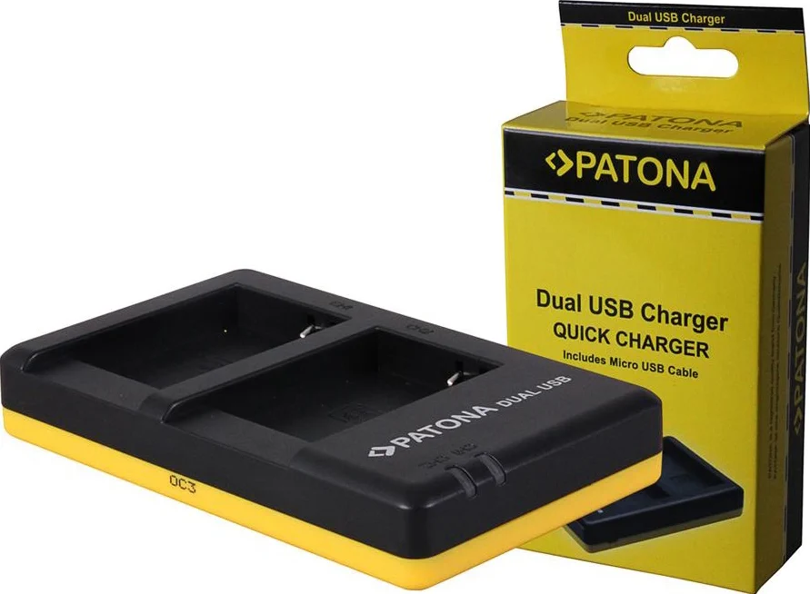 Caricabatterie DUAL USB per Canon Powershot