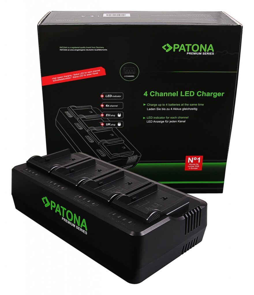 PATONA PREMIUM 4FOLD CHARGER FOR SONY NPFM50 QM51 QM71 QM91 F550 F750 F960 F970 FM500 FM500H