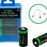 PREMIUM USBC 2X LR14 BABY C BATTERIES LITHIUM 3450MWH 1.5V RECHARGEABLE WITH 1 TO 2 USBC CH