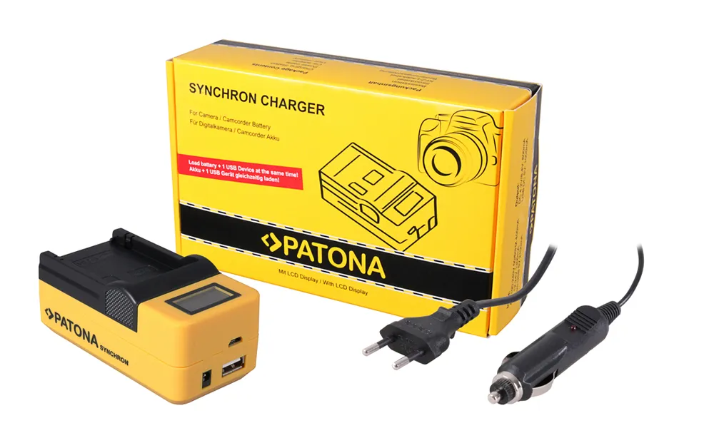 Synchron Caricabatterie per Fujifilm NPW126 NPW126 con LCD
